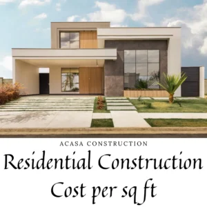 Residential Construction Cost per sq ft